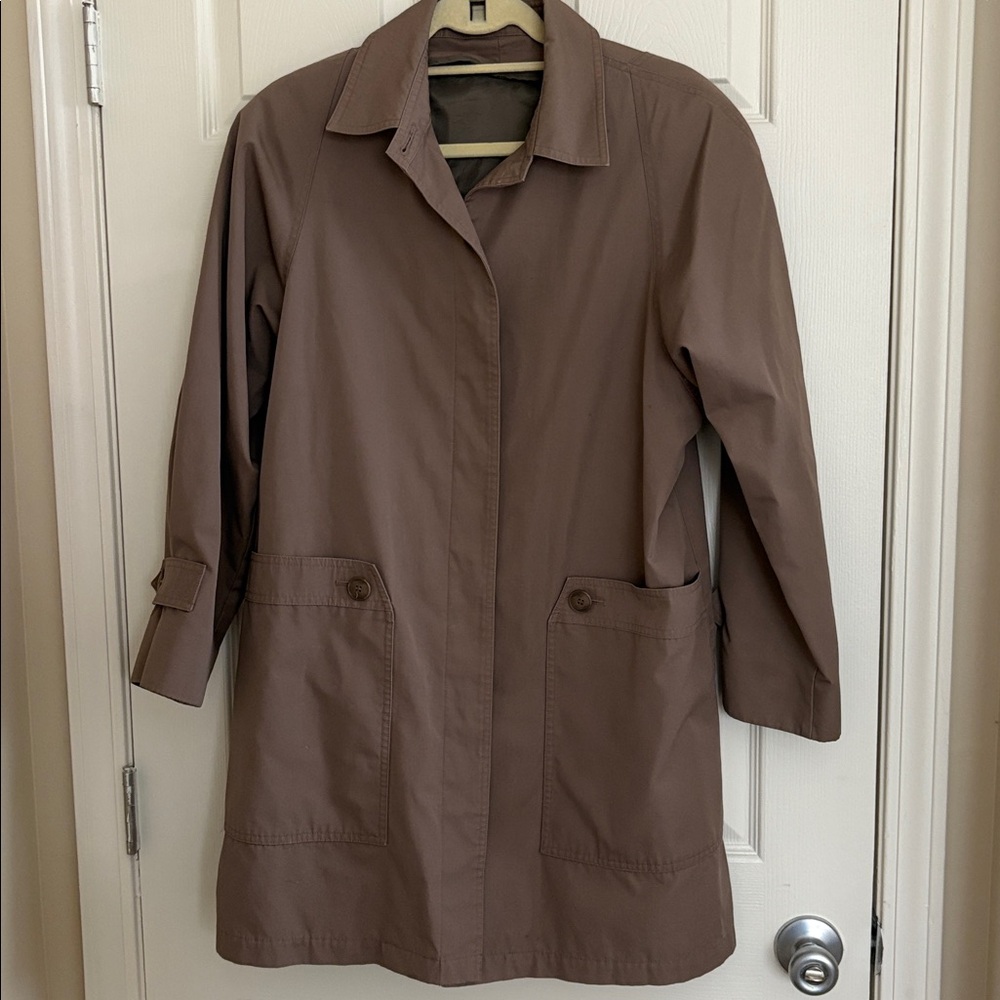 London Fog Vintage Tan Beige Trench Coat Rain Jacket VTG